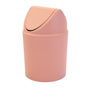 DONDOLINA Rolling Cover <b>Bin</b> 6L PP Pink Saturated <b>with</b> <b>Lids</b> Cylindrical Minimalist Flip <b>Lid</b> Waste <b>Bin</b> for Kitchen - Product Image 1