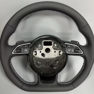 Volante de cuero para Audi <span class=keywords><strong>A3</strong></span> 8V A6 C7 C6 S3 A5 A4 B8 B9 Q7 Q5 RS3 A7 TT S8 Q8 S4 A8 RS7 S5 S6 S7 Q3 Q5 Volante - Product Image 5