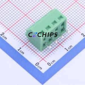 KF127S-3.5-4P Screw Terminal Block Through hole Component (THT),P=3.5mm Connector 1x4P 3.5mm Green Through Hole - Product Image 2