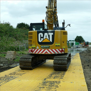 Tapis de protection au sol en polyéthylène haute densité (HDPE) ZSPE 4x8 à double face avec motif <span class=keywords><strong>diamant</strong></span>é pour équipement lourd - Product Image 3