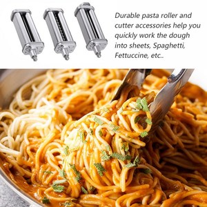 Accessoire pour machine à pâtes, rouleau à pâtes, coupe-pâtes, presse à nouilles, compatible avec les mélangeurs sur socle <span class=keywords><strong>KitchenAid</strong></span> pour les feuilles de pâtes - Product Image 4
