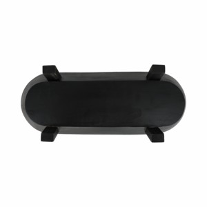 Ciotola decorativa ovale per centrotavola da caffè, decorazione minimalista per la casa, complemento d'arredo per il soggiorno, finitura nera opaca - Product Image 6