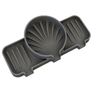 Support de rangement auto-drainant en silicone pour éponge, boîte de drainage multifonctionnelle pour évier de cuisine, organisateur de brosses à vaisselle - Product Image 1