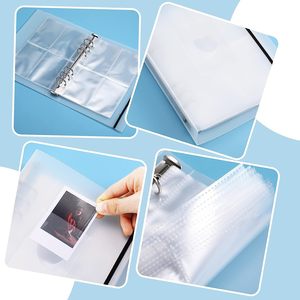 Chất <span class=keywords><strong>l</strong></span>ượng cao rõ ràng tay áo 20 bên trong 6 Vòng chất kết dính A5 Kpop photocard chủ cuốn sách mini Album ảnh cho thẻ kinh doanh - Product Image 4