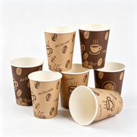 Gobelets en papier jetables à paroi simple, imprimés sur mesure, de qualité alimentaire, avec votre logo, pour café, whisky, tequila, eau minérale, écologiques