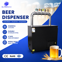 Refroidisseur de bière à pression en acier inoxydable, grand modèle, à poser sur comptoir, vertical, personnalisé pour brasserie et bar de pub