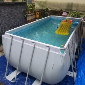 Jardín familiar Piscina grande de agua de verano de 12 pies Marco de metal Piscina sobre el suelo con <span class=keywords><strong>bomba</strong></span> de filtro - Product Image 2