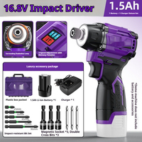 Visseuse à chocs sans fil QIVOLT 18V, rechargeable, lithium-ion, couple élevé 220 Nm, 3 vitesses, mandrin 1/4'', avec batterie 2,5 Ah