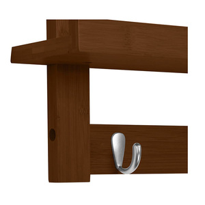 Nordic Style Wall Mounted Coat Rack Solid Wood Entryway <b>Hook</b> Key Rack Multipurpose Durable Retro Color Rectangle Shape - Product Image 4