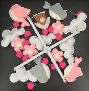 Simpatica nuvola Baby culla peluche sensoriale ciondolo dentizione camera regolabile per bambini culla per bambini giocattoli appesi rotanti - Product Image 4