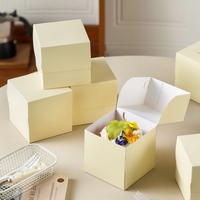 Base de boîte à gâteau carrée en papier d'art biodégradable de 2 et 3 pouces pour desserts en mousse superposés, emballage alimentaire sûr pour la pâtisserie