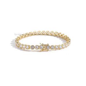 New 4mm Bag With Tennis <b>Bracelet</b>, Simple Men's Jewelry Tanjing Fashion Lijing Necklace - Product Image 4