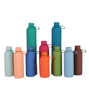 350ml 500ml 750ml <span class=keywords><strong>1000ml</strong></span> di borraccia Termos in acciaio inossidabile con rivestimento in gomma doppia parete - Product Image 1