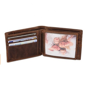 Boshiho vendita calda Design in vera pelle RFID blocco carta di credito da uomo <span class=keywords><strong>portafoglio</strong></span> <span class=keywords><strong>portafoglio</strong></span> sottile minimalista in pelle di cavallo pazzo - Product Image 6