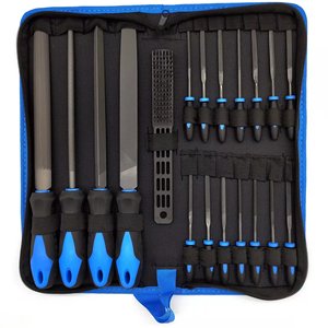 ชุดตะไบงานไม้เหล็กกล้าคาร์บอนสูง 17 ชิ้น ยี่ห้อ Powerlift รุ่น TS004 สำหรับงานมืออาชีพ ดีไซน์ใช้งานได้ทั้งสองมือ ผิวขัดเงา - Product Image 1