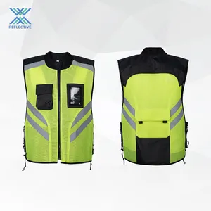 LX High Quality Low MOQ Security Vest Reflective Industrial Safety Vest Yellow Reflective Hi Vis Safety Vest