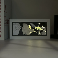 Lampe de table en papier découpé anime personnalisable de haute qualité, décoration d'intérieur, pièce d'art de luxe pour bureau ou salle d'étude