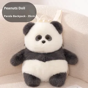 Dễ thương Pea Panda thêu Ba lô cho cô gái phim hoạt hình động vật trường túi ít Pig sang trọng bán buôn PP bông cho căng thẳng cứu trợ - Product Image 6