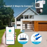 Caméra de sécurité ICSEE pour la maison, double objectif 6MP, WIFI 2.4G 5G, caméra CCTV, sécurité à 360 degrés, suivi automatique, caméra IP Alexa
