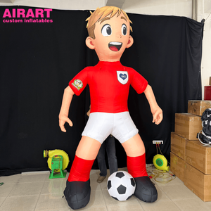 Niño Futbolista Rojo <span class=keywords><strong>para</strong></span> Decoración <span class=keywords><strong>de</strong></span> Eventos <span class=keywords><strong>de</strong></span> Clubes <span class=keywords><strong>de</strong></span> Fútbol, Personaje Inflable <span class=keywords><strong>de</strong></span> Niño Futbolista <span class=keywords><strong>para</strong></span> Accesorios <span class=keywords><strong>de</strong></span> Escenario - Product Image 3
