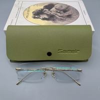 Étui à lunettes de soleil de luxe, de haute qualité, nouveau style, avec logo personnalisé et fermeture à pression