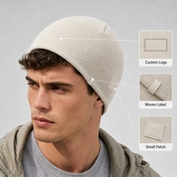 Bonnet en coton tricoté léger à étiquette privée, bonnet fin sans revers, doux et extensible, idéal printemps-été, vente en gros