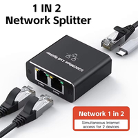 TUTI RJ45 기가비트 이더넷 분배기 1000Mbps LAN 네트워크 인터넷 1-2 출력 어댑터 네트워크 케이블 분배기