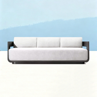 Outdoor-Sofa Hotel Aluminiumlegierung Villa Hotel Innenhof Wasserdichtes Allwetter-Metall Sektionales Kaffeetisch-Gartensofa-Set
