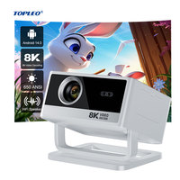Proyectores Topleo Android 14 Ultra HD LED Mini Home Theater Portátiles 4K de Tiro Corto Certificados Android TV Smart Projector