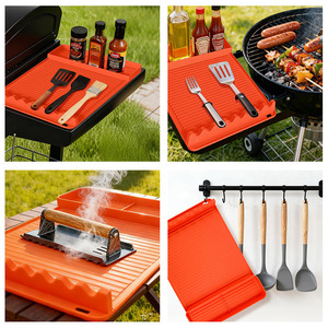 Silicone Barbecue Grill Mat 40.5cm Non-Stick Cooking Baking Protector For Outdoor BBQ Accessories - Product Image 3