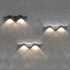 लक्जरी सरल रचनात्मक ip65 वाटरप्रूफ एलईडी लाइट एल्यूमीनियम आउटडोर दीवार लैंप टेम्पर्ड ग्लास डिफ्यूज़र 2700k नरम गर्म सफेद - Product Image 5