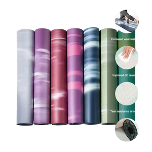 Custom Logo OEM Wholesale Fluid Texture Frosted PU Rubber Yoga Mat Double Side Non Slip Portable Fitness Dance Mat - Product Image 1