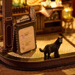 Bộ đồ chơi lắp ráp nhà gỗ <span class=keywords><strong>3D</strong></span> IIECREATE 9.5 inch, tự làm, mô hình quán cà phê kỳ diệu, quà tặng cho người lớn - Product Image 3