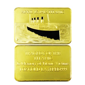 Barra de Oro de Recuerdo FS-Craft de Alta Calidad, Chapada en Oro 999 de 1 Onza, con Diseño de Búfalo - Product Image 6