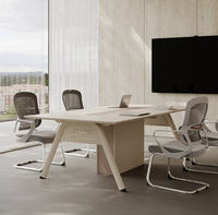 Nouvelle table de conférence de style exécutif moderne, en bois, pour réunions