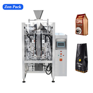Machine d'emballage de grains de café torréfiés par sac inférieur de bloc de joint de quadruple avec la valve de dégazage à sens unique - Product Image 1