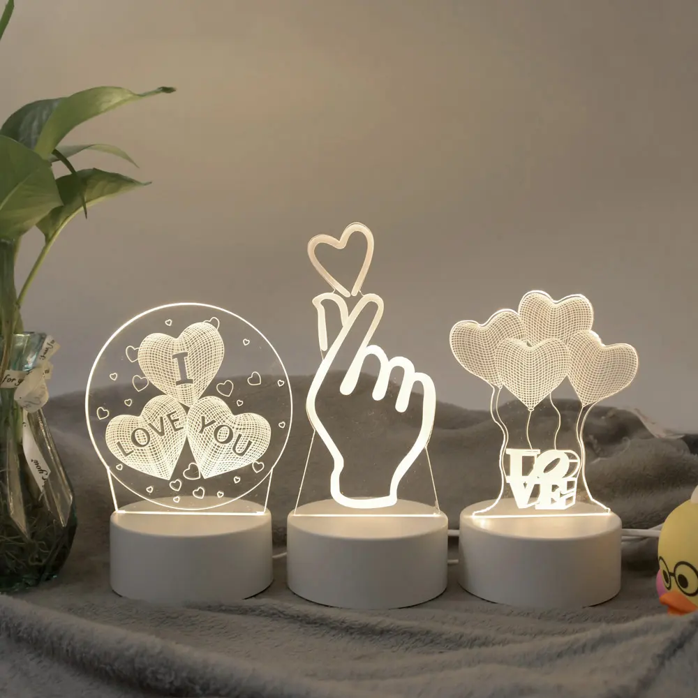 Custom 3D LED Lamp Creative LED Night Lights Novelty Illusion Night Lamp 3D Table Lamp For Home Decorative Light