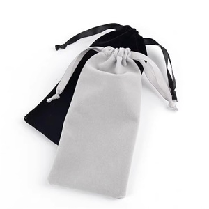 Sacs en velours recyclables en gros, 9x12cm, 7x16cm, 8x12cm, avec logo personnalisé, sacs à cordon pour l'emballage de bijoux et de cosmétiques - Product Image 6