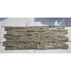 Panneau mural rectangulaire en pierre naturelle en forme de Z Carreaux de placage de mur extérieur Revêtement mural Culture Produit en vrac fait à la main - Product Image 1