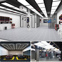 Precio barato, fábrica profesional, luz Led hexagonal personalizada, luces detalladas para coche, luz de panal para taller