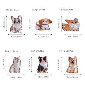 Nuevo Clip para el Cabello de PVC con Diseños de Perritos Adorables (Samoyed, Corgi, Border <span class=keywords><strong>Collie</strong></span>), Pinzas de Tiburón Personalizadas para Cola de Caballo, Accesorio para el Cabello para Mujer - Product Image 4