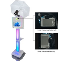 Cabina de Fotos Todo en Uno con Pantalla Táctil LCD de 15.6 Pulgadas, Cabina de Fotos DSLR con Soporte de Luz LED RGB
