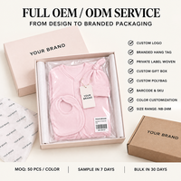 Boîte cadeau OEKO-TEX pour bébé, fabrication sur mesure, logo et motifs personnalisés, vêtements de nuit en coton biologique doux, articles pour bébé nouveau-né