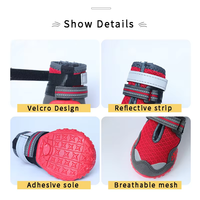 Chaussures pour chien Muker, écologiques, de luxe, à motif de dessin animé, très vendues, respirantes, en maille, antidérapantes, réfléchissantes, pour toutes les saisons