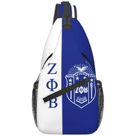 Bolso de Pecho Personalizado ZPB, Bolso Bandolera Deportivo, Mochila de Viaje, Regalo para Mujeres de la Hermandad Zeta Phi Beta, Moda Casual para Mujeres y Hombres, Poliéster Duradero
