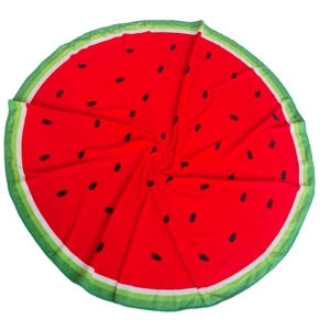 Khăn Tròn Hình Dưa Hấu Hoạt Hình In Phân Tán 100% Sợi Nhân Tạo - Product Image 1