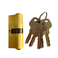 Lcklux Cylindre de serrure à double tour à double rainure, design moderne, très vendu, pour porte d'ordinateur, en laiton avec boîtier en zinc, haute sécurité 3