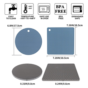 Classic Multipurpose Food Grade Eco-Friendly Silicone <b>Trivet</b> Non-Slip Heat Resistant for Countertops and Spoon Rest - Product Image 6