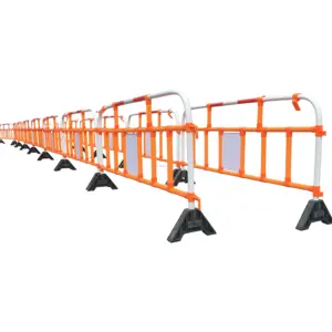 Orange Plastic Road Barrier German Model 200cmx100cm Traffic Accident Pedestrian Control Barrier