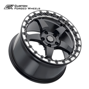 ล้อแม็กซ์ Beadlock ขนาด 17 18 นิ้ว 17x11 5x114.3 5 รู สีดำเงา ลาย 5 ก้าน สำหรับรถมัสแตง - Product Image 3
